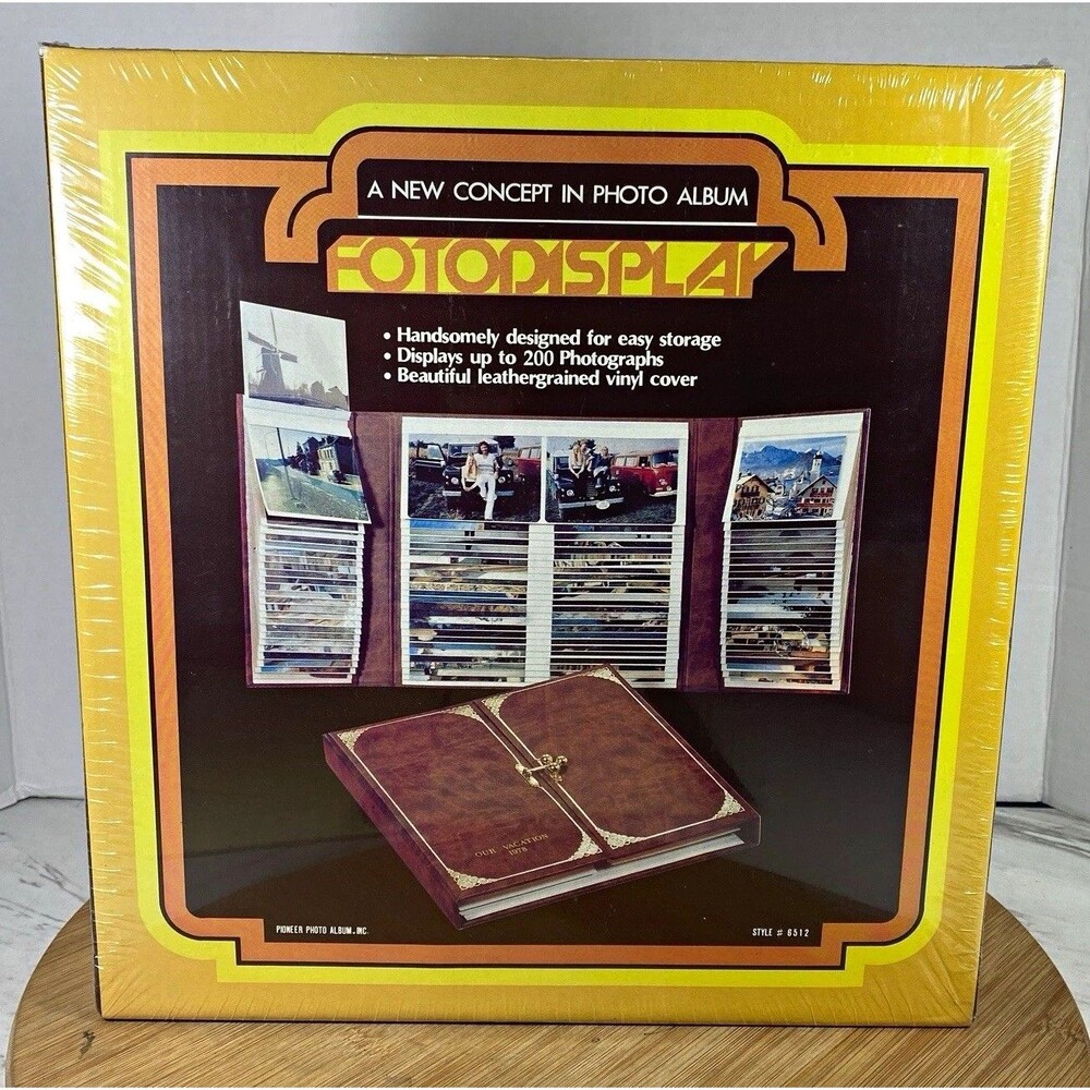 Pioneer FotoDisplay 4x6 Book Bound Vinyl Photo Album Brown/Gold MPN 6512(200PIC)